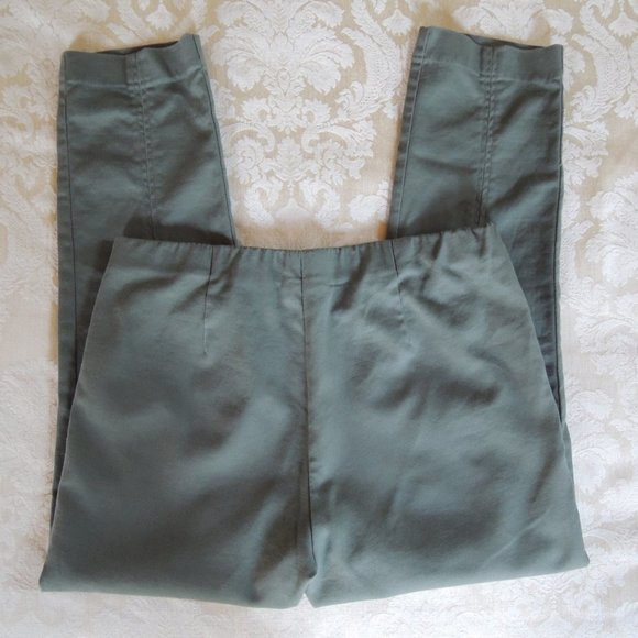 J. Jill Coriander Green Essential Cotton Stretch Ankle Pants 10P - Picture 5 of 8